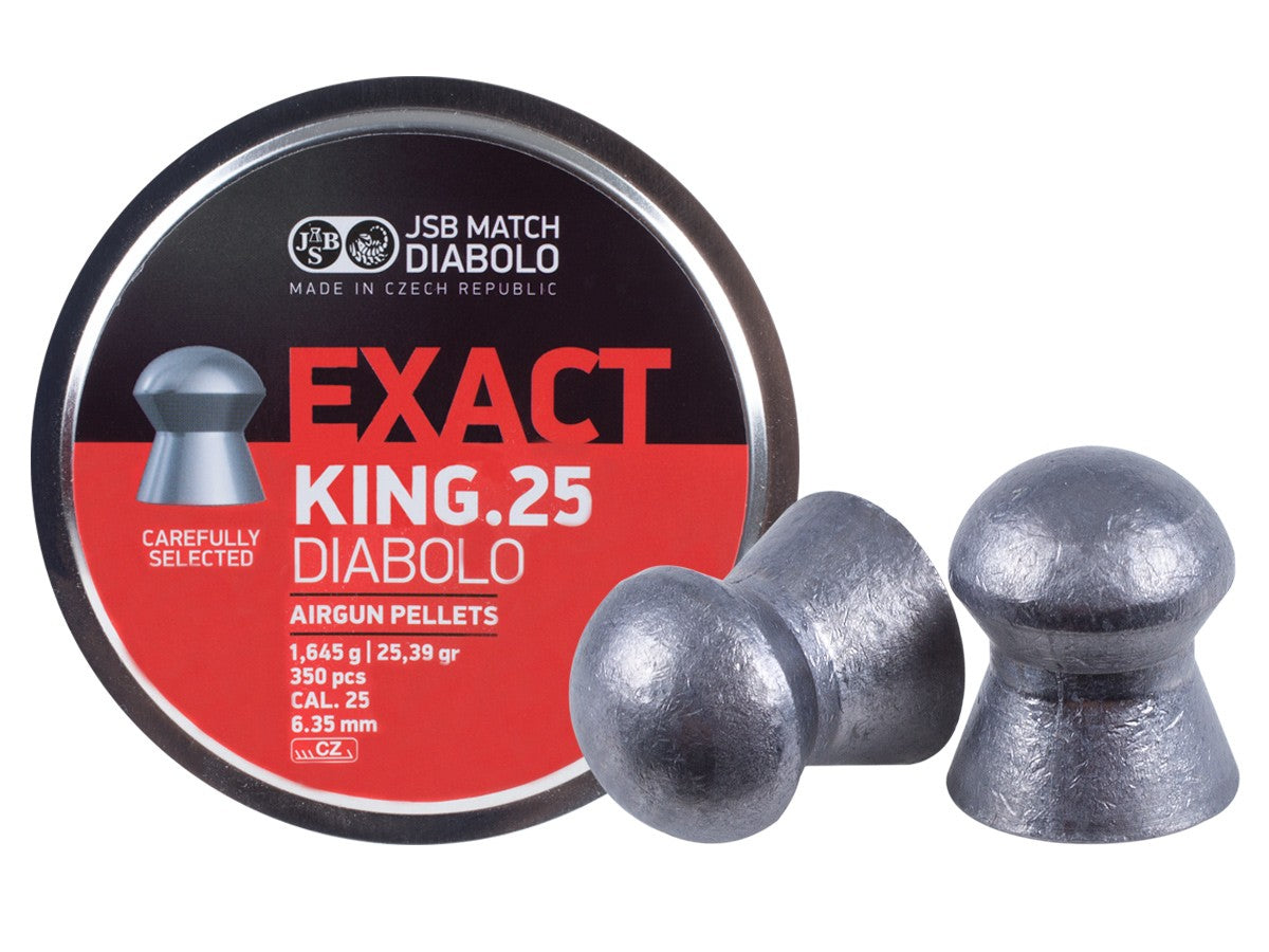 JSB Match Diabolo Exact King .25 Cal, 25.39gr, Domed, 350ct – Keystone ...